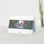 Carte Félicitations Bleu de natation synchronisée (Dos)