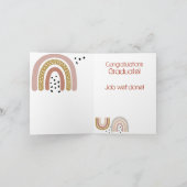 Carte Félicitations Boho Graduation Rainbows (Intérieur)