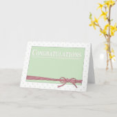 Carte Félicitations Bow Pois Cravates (Fleur jaune)