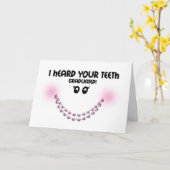 Carte Félicitations Braces Off - Dents Brace Graduée (Fleur jaune)