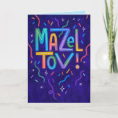 Carte Félicitations Bright Streamers Mazel Tov (Devant)