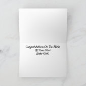 Carte Félicitations... C’est une fille ! (Intérieur)
