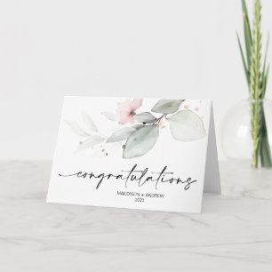 Carte Félicitations Cadeau de Fiançailles de Mariage Flo
