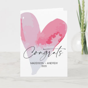 Carte Félicitations Cadeau de mariage fiançailles Cœur