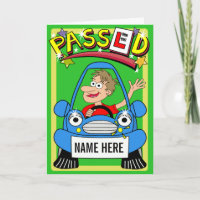 Félicitations Caricatures Pour Le Test De Conduite