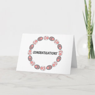 Carte Félicitations Cat Paws Funny Personnaliser