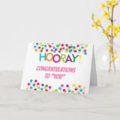 CARTE ***FÉLICITATIONS*** CÉLÉBREZ "VOUS" ! (Fleur jaune)