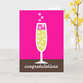 Carte Félicitations Champagne (Fleur jaune)