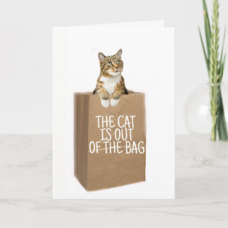 Carte FÉLICITATIONS (Chats Sortis Du Sac)