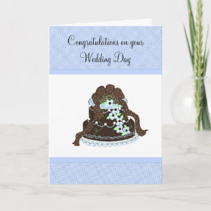 Carte Félicitations Chocolate Mariage Cake