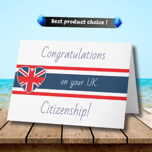 Carte Félicitations Citoyenneté britannique Drapeau brit