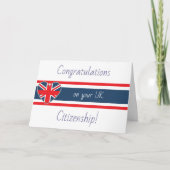 Carte Félicitations Citoyenneté britannique Drapeau brit (Devant)