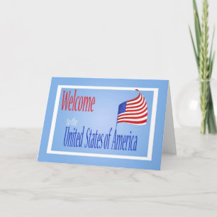 Carte Félicitations Citoyenneté US Drapeau US