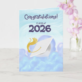 Carte Félicitations Classe de 2026 Casquette de remise d