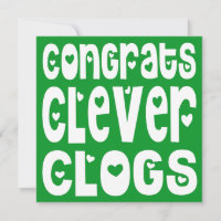 Félicitations Clogs intelligents Coeurs de texte G