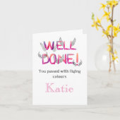 Carte Félicitations colorées (Fleur jaune)