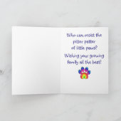 Carte Félicitations colorées pour votre nouveau chiot (Intérieur)