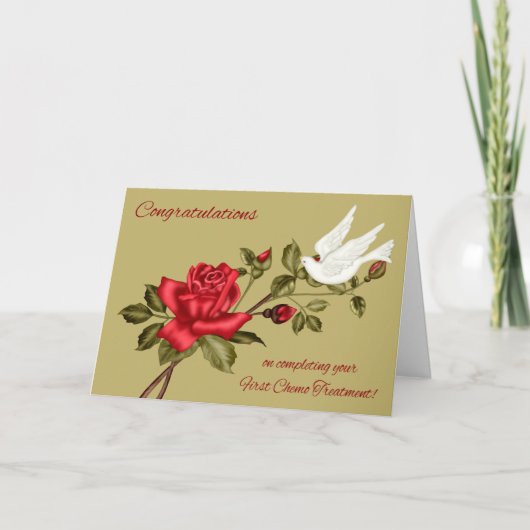 Carte Félicitations, Compléter la 1ère chimiothérapie (Devant)