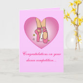 Carte Félicitations Concours de danse (Fleur jaune)