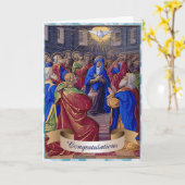 Carte Félicitations Confirmation Imagérie de Pentecôte (Fleur jaune)