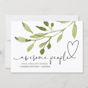 Carte Félicitations Congrats de grossesse Nouveau Coeur