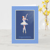Carte Félicitations, Considérant, Ballerina On Pointe (Fleur jaune)