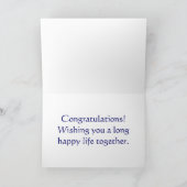 Carte Félicitations couple de plage Mariage (Intérieur)