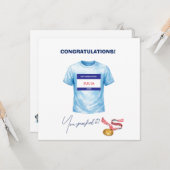 Carte Félicitations Coureur de Marathon (Devant/Arrière en situation)