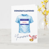 Carte Félicitations Coureur de Marathon (Fleur jaune)