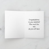 CARTE "FÉLICITATIONS D'ADOPTION" BÉBÉ DE L'AMOUR (Intérieur)