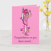 Carte Félicitations Dance Considérant (Fleur jaune)