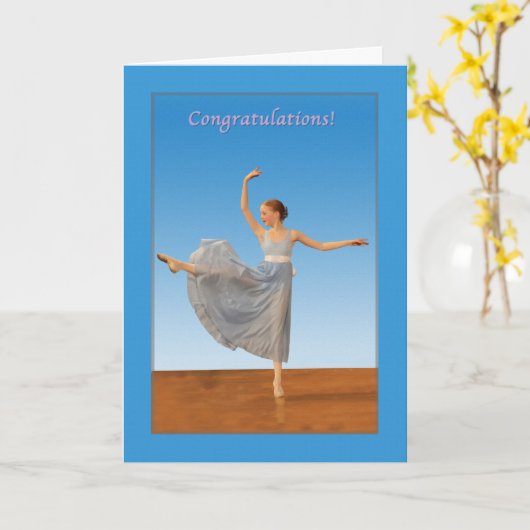 Carte Félicitations, Dance Considérant (Fleur jaune)