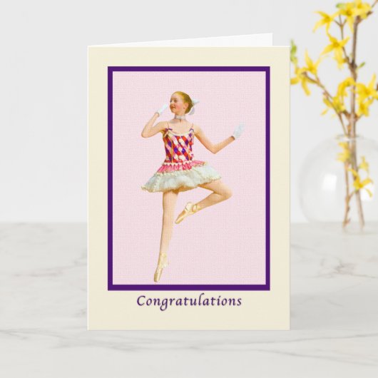 Carte Félicitations, Dance Considérant (Fleur jaune)