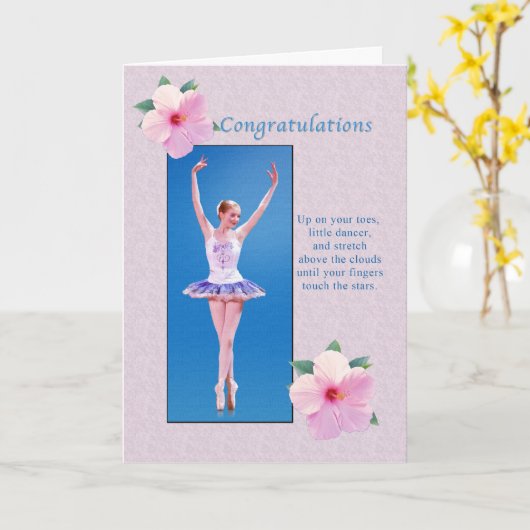 Carte Félicitations, Dance Considérant (Fleur jaune)