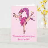 Carte Félicitations Dance Considérant Ballerina avec Bow (Fleur jaune)