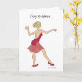 Carte Félicitations Dancing Girl (Fleur jaune)