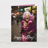 Carte Félicitations d'anniversaire pour femme âgée (Devant)