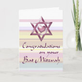 Carte Félicitations de bat mitzvah (Devant)