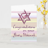Carte Félicitations de bat mitzvah (Fleur jaune)
