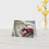 Carte Félicitations de bébé (Fleur jaune)