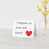 Carte Félicitations de changement de nom (Fleur jaune)