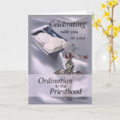 Carte Félicitations de classification prêtre, centres (Fleur jaune)