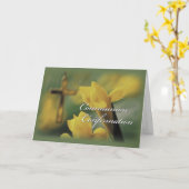 Carte Félicitations de communion et de confirmation de (Fleur jaune)