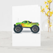 Carte Félicitations de destin du monstre 4x4 ATV de (Fleur jaune)