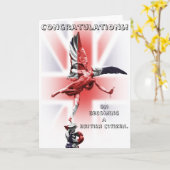 Carte Félicitations de devenir citoyen britannique ! (Fleur jaune)