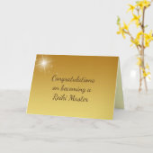 Carte Félicitations de devenir un Maître Reiki (Fleur jaune)