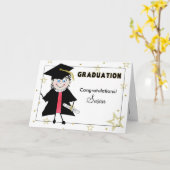 Carte FÉLICITATIONS DE DIPLÔME - Bright Eyed Graduate (Fleur jaune)
