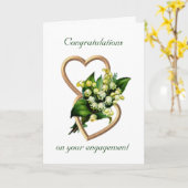 Carte Félicitations de fiançailles avec des lis (Fleur jaune)