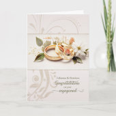 Carte Félicitations de fiançailles Bagues de mariage per (Devant)