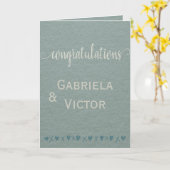 Carte Félicitations de fiançailles de mariage personnali (Fleur jaune)